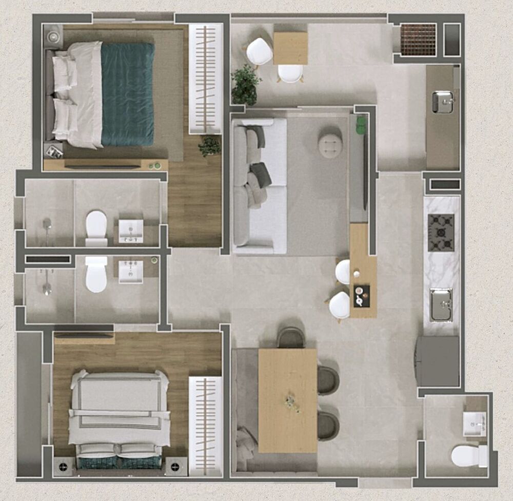 Apartamento, 2 quartos, 69 m² - Foto 7