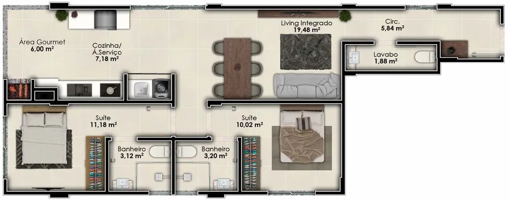 Apartamento, 3 quartos, 208 m² - Foto 7