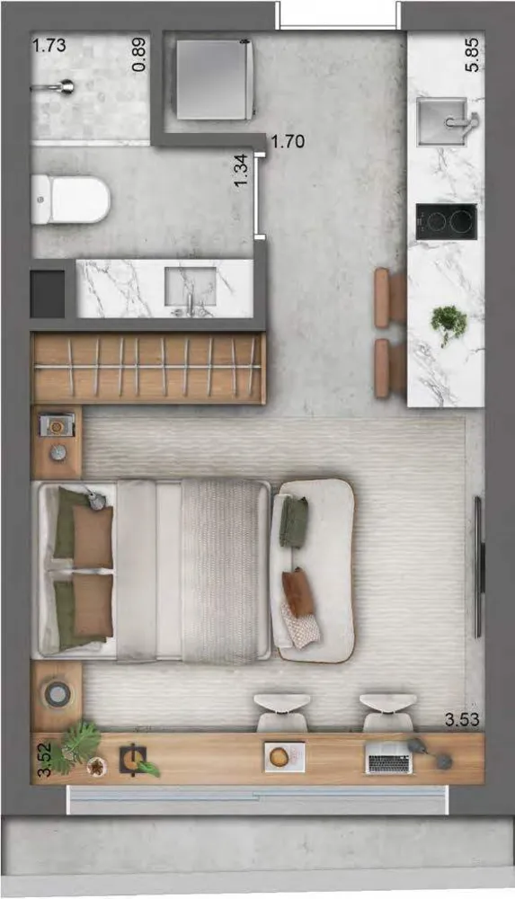 Apartamento, 1 quarto, 32 m² - Foto 12