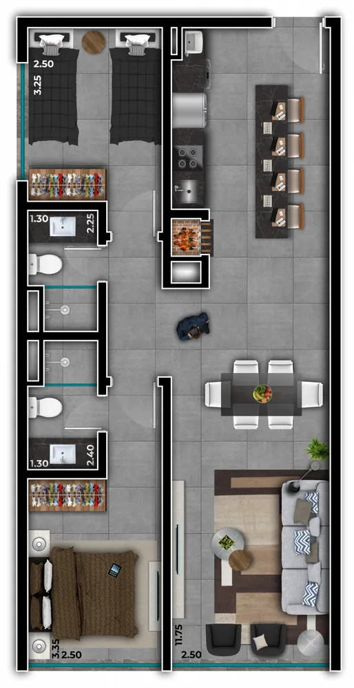 Apartamento, 1 quarto, 49 m² - Foto 12