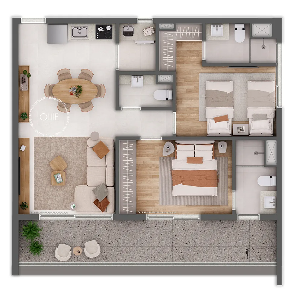 Cobertura, 2 quartos, 225 m² - Foto 12