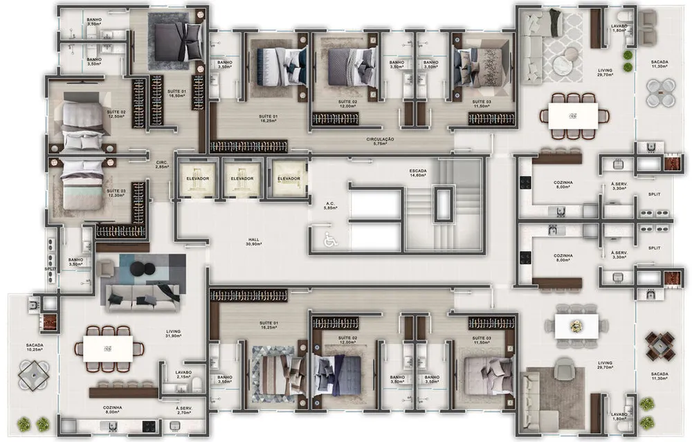 Apartamento, 3 quartos, 123 m² - Foto 12