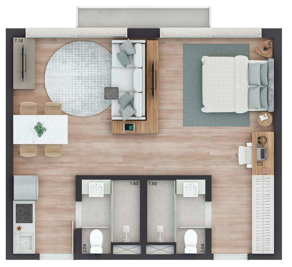 Apartamento, 1 quarto, 45 m² - Foto 7