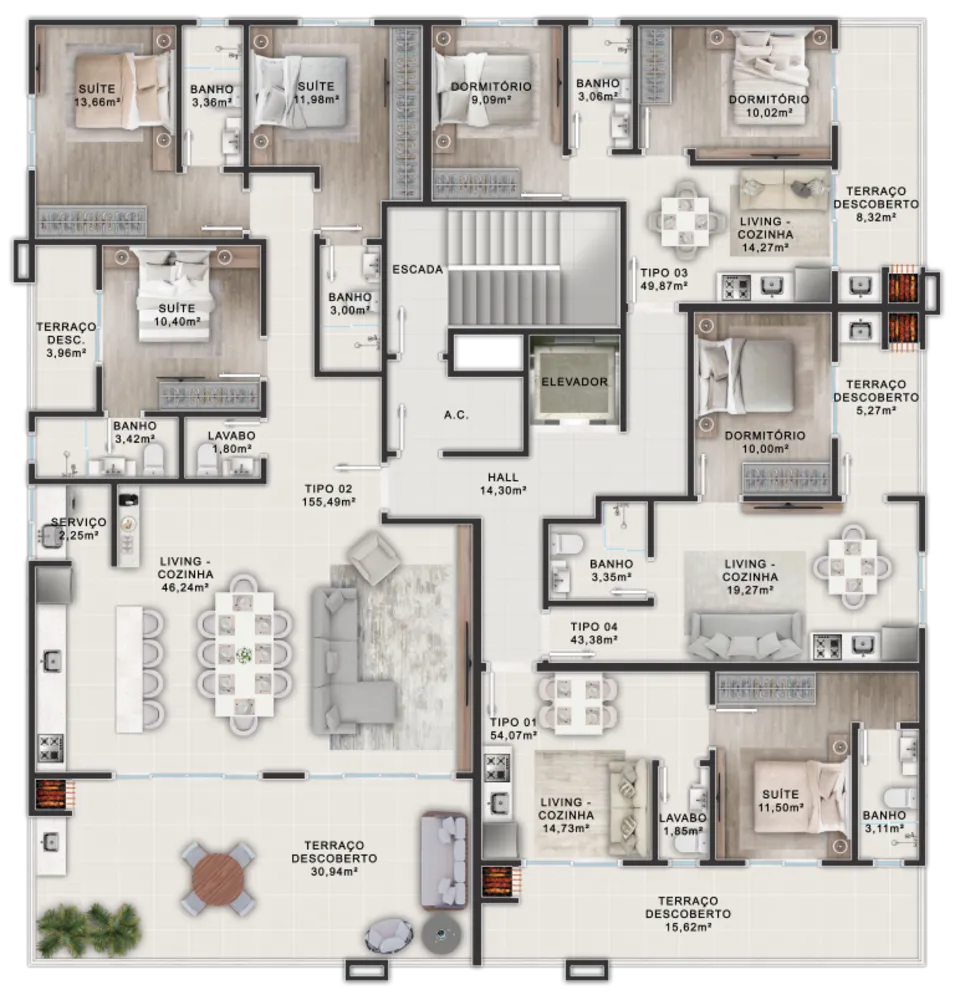 Apartamento, 2 quartos, 75 m² - Foto 12