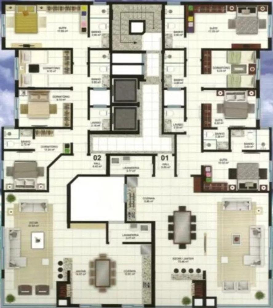 Apartamento, 3 quartos, 123 m² - Foto 2