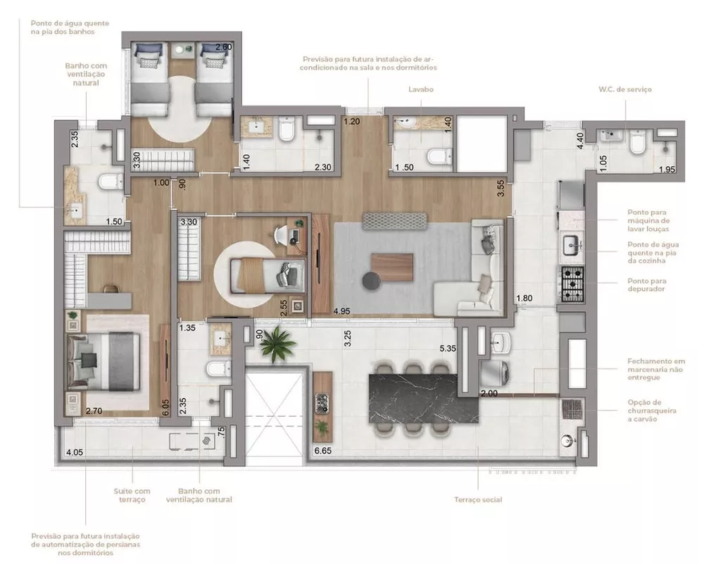 Apartamento, 3 quartos, 126 m² - Foto 1