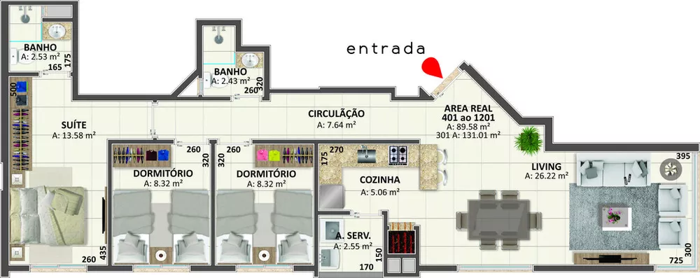 Apartamento à venda com 1 quarto, 44m² - Foto 12