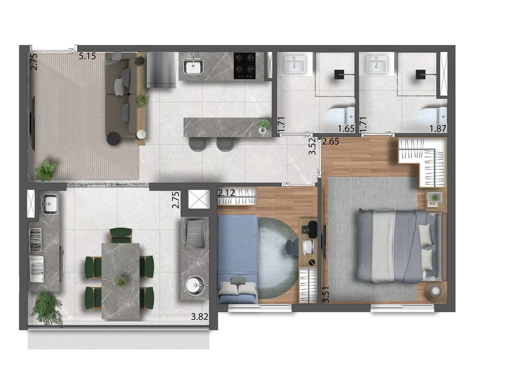 Apartamento, 2 quartos, 67 m² - Foto 10