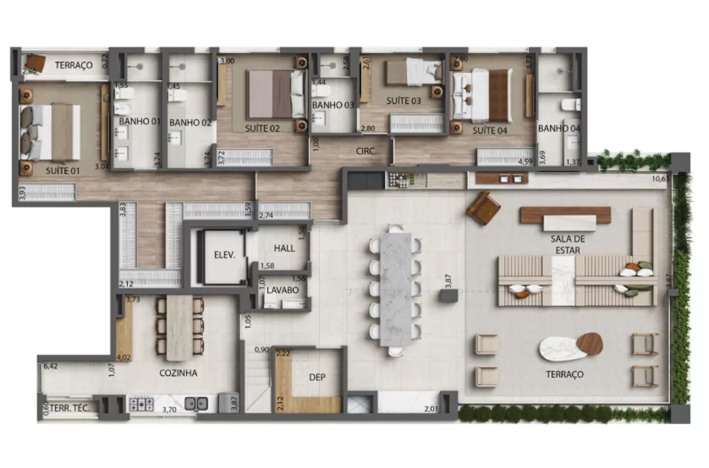 Apartamento, 3 quartos, 173 m² - Foto 3