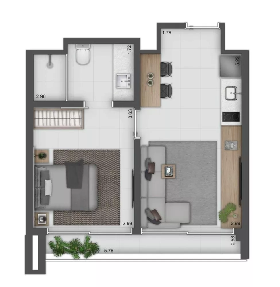 Apartamento, 1 quarto, 20 m² - Foto 4