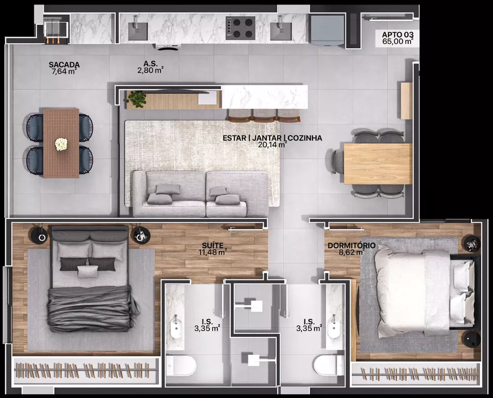 Apartamento, 3 quartos, 106 m² - Foto 8