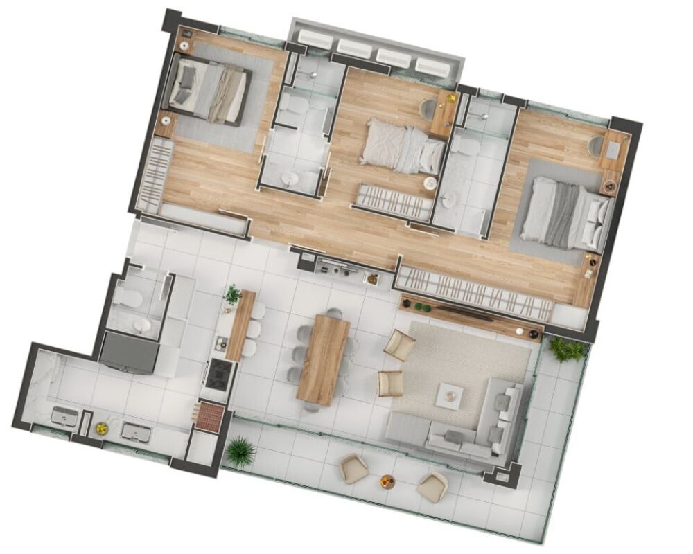 Apartamento à venda com 3 quartos, 135m² - Foto 3
