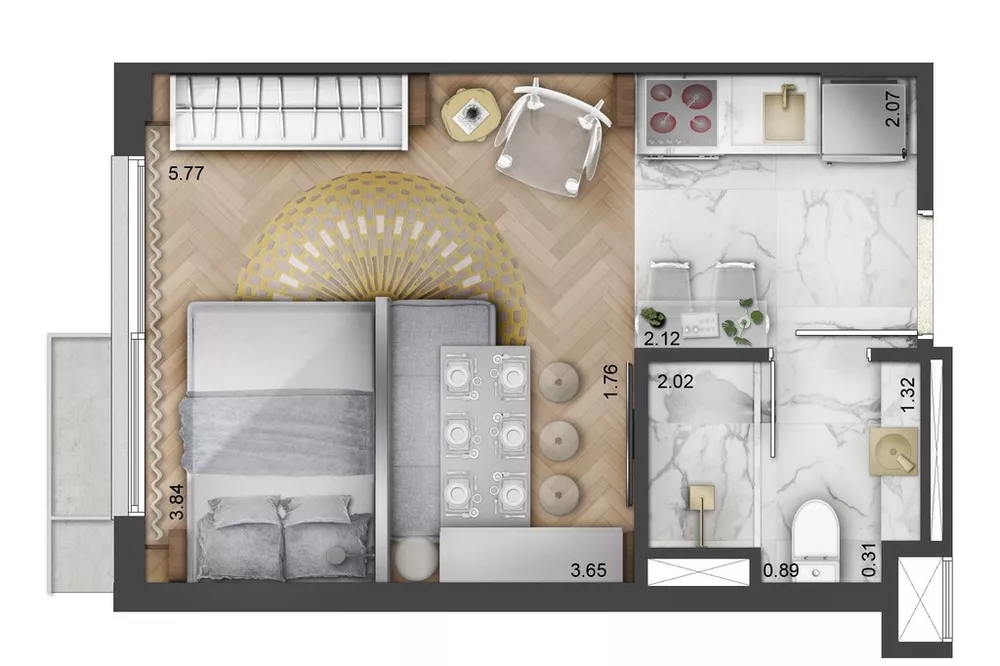 Apartamento, 1 quarto, 54 m² - Foto 5