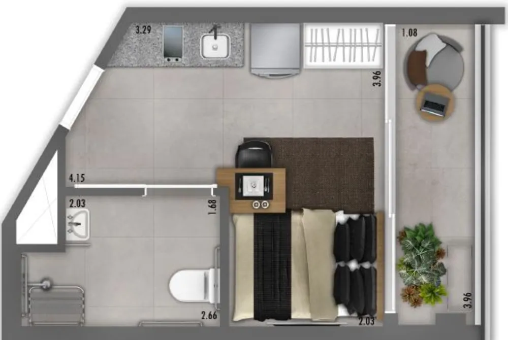 Apartamento, 1 quarto, 24 m² - Foto 11