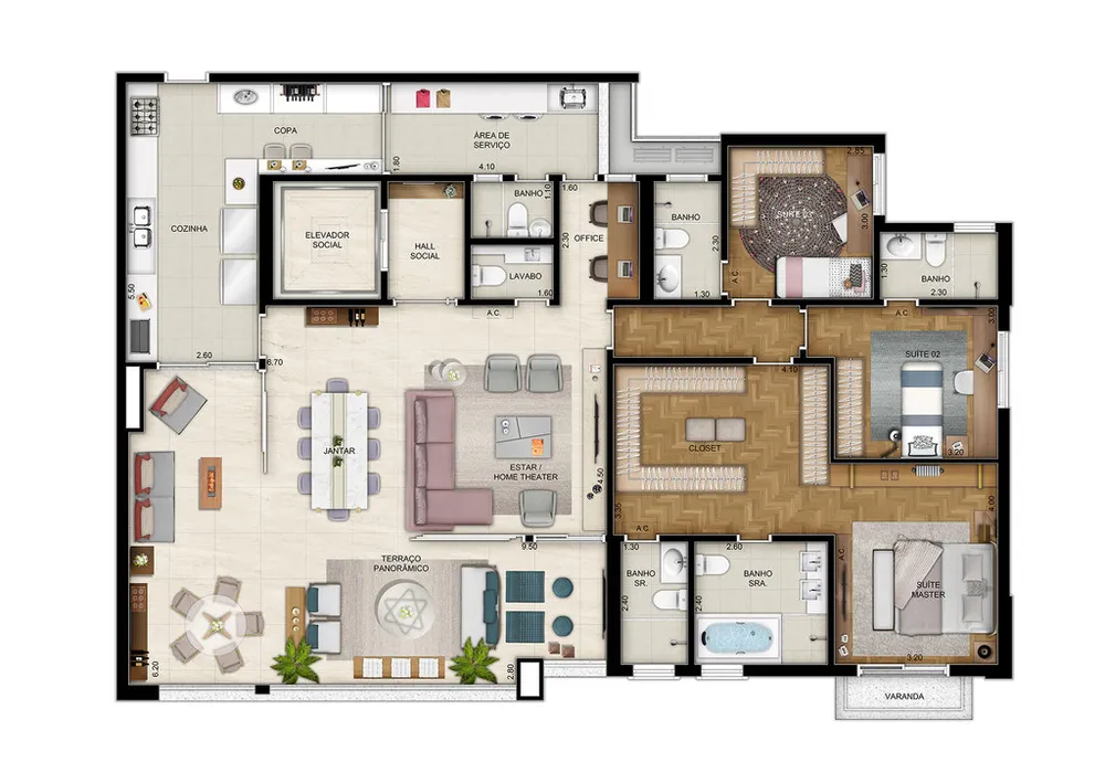 Apartamento, 4 quartos, 211 m² - Foto 9