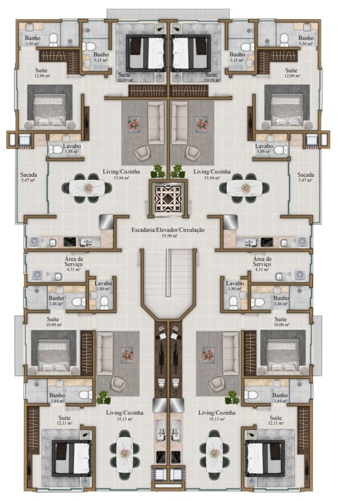 Apartamento, 3 quartos, 157 m² - Foto 1