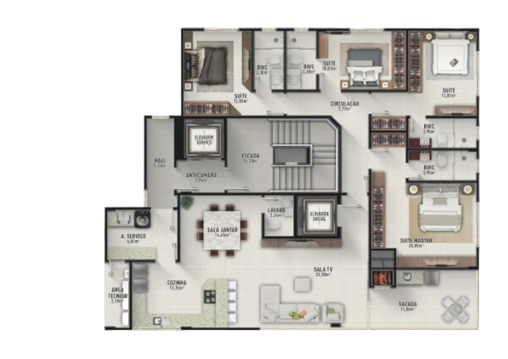 Apartamento, 4 quartos, 175 m² - Foto 16