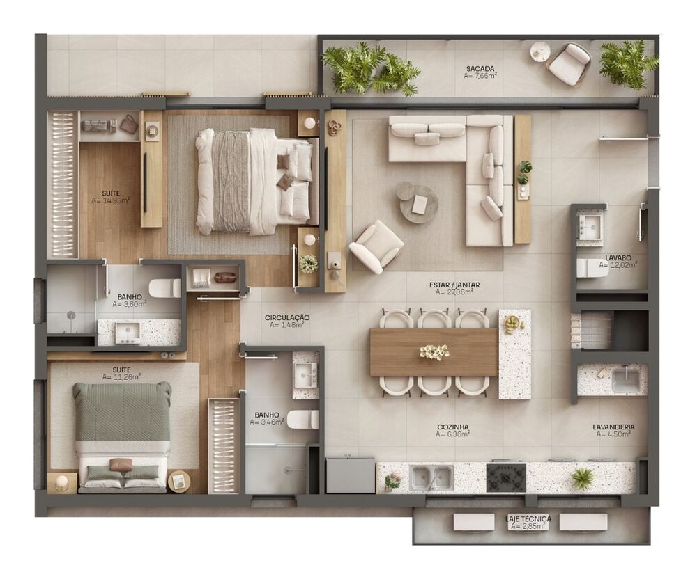 Apartamento, 2 quartos, 100 m² - Foto 12