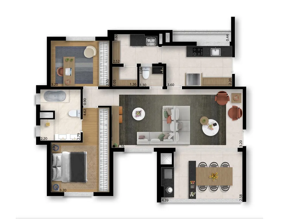 Apartamento, 3 quartos, 94 m² - Foto 1