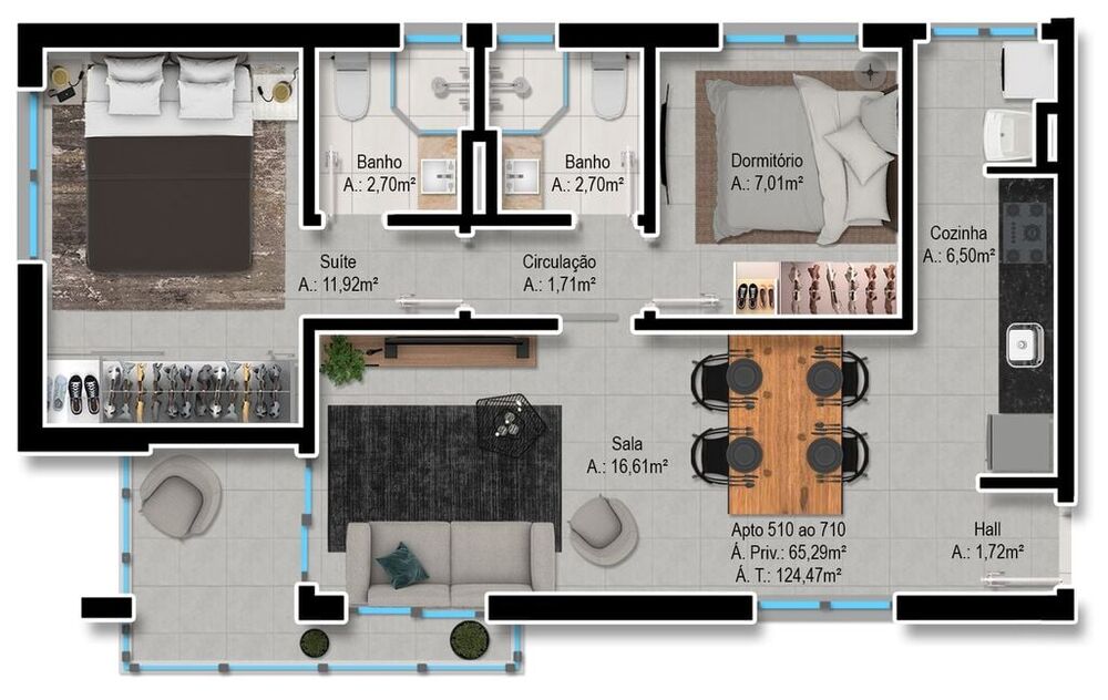 Apartamento, 2 quartos, 65 m² - Foto 4