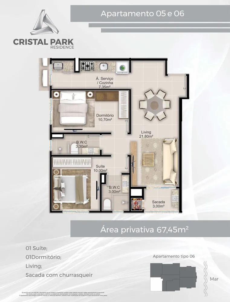 Apartamento, 2 quartos, 69 m² - Foto 16