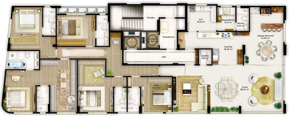 Cobertura, 5 quartos, 293 m² - Foto 1