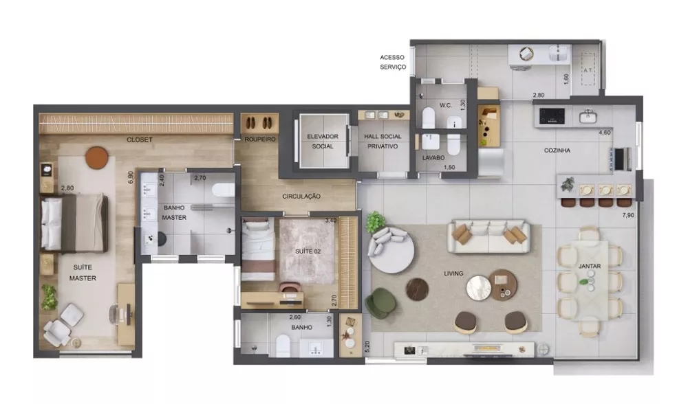Cobertura, 3 quartos, 184 m² - Foto 1