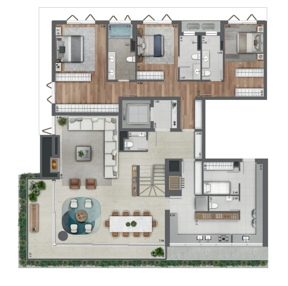 Apartamento, 3 quartos, 309 m² - Foto 12