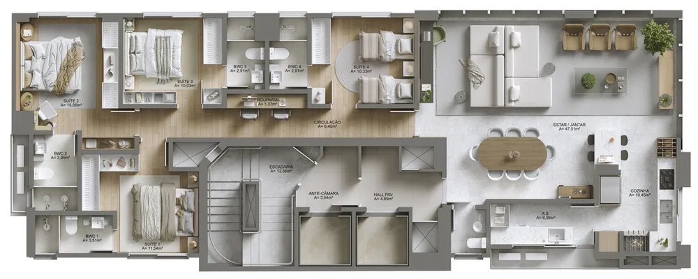 Apartamento, 4 quartos, 158 m² - Foto 8
