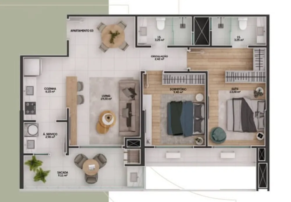 Apartamento, 2 quartos, 79 m² - Foto 11