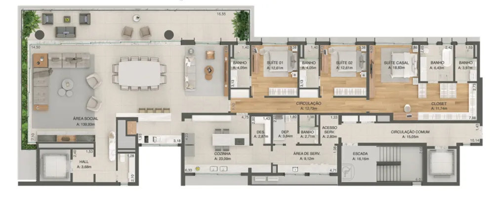 Apartamento, 3 quartos, 384 m² - Foto 16