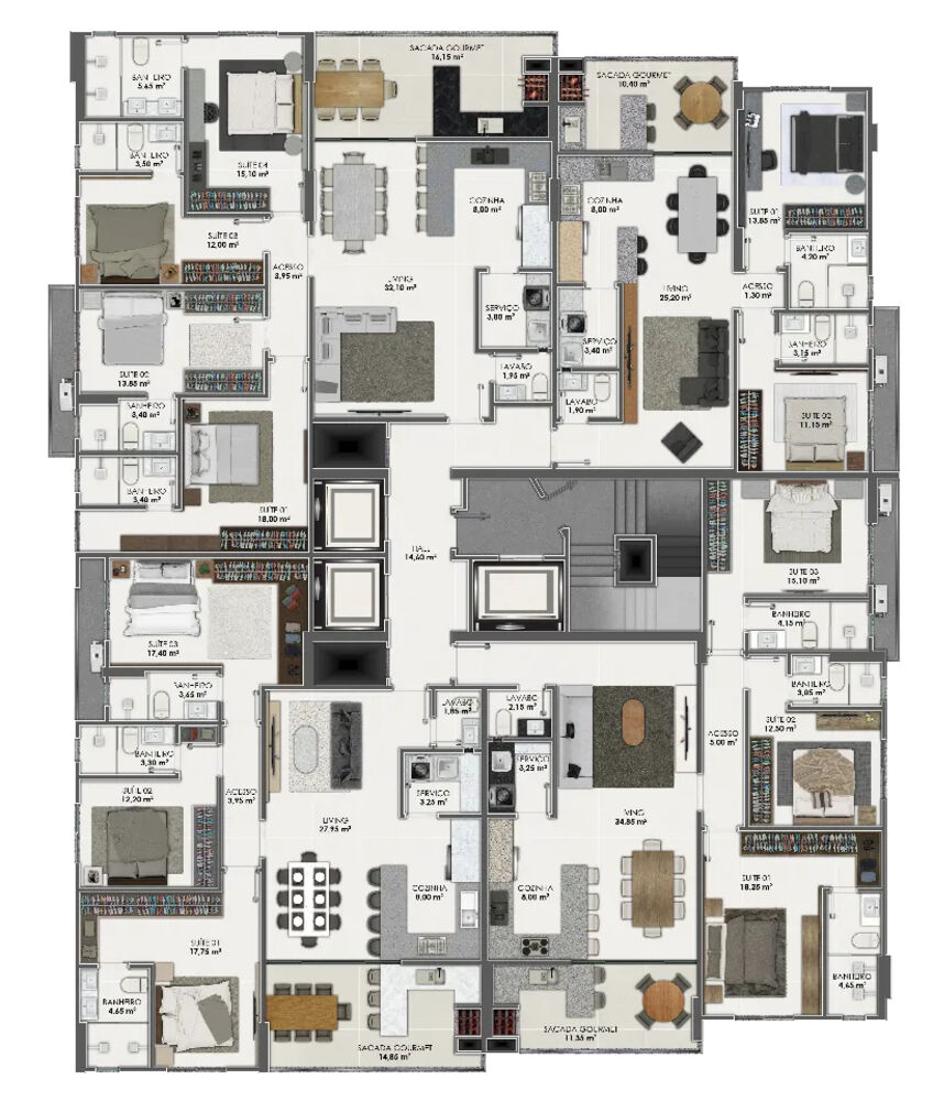 Apartamento, 3 quartos, 141 m² - Foto 4