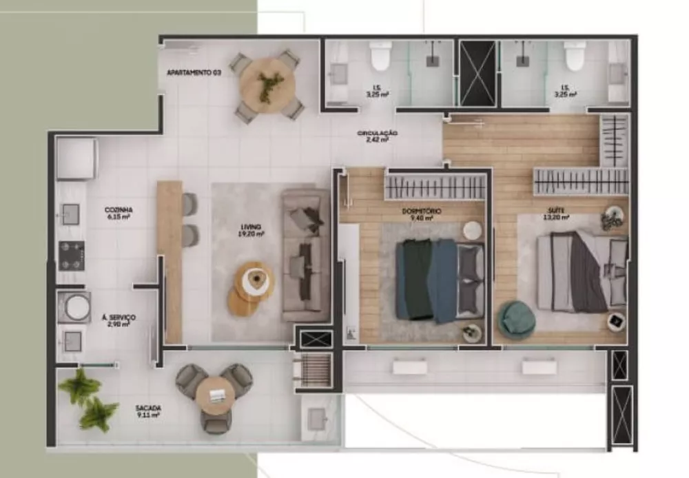 Apartamento, 3 quartos, 106 m² - Foto 7