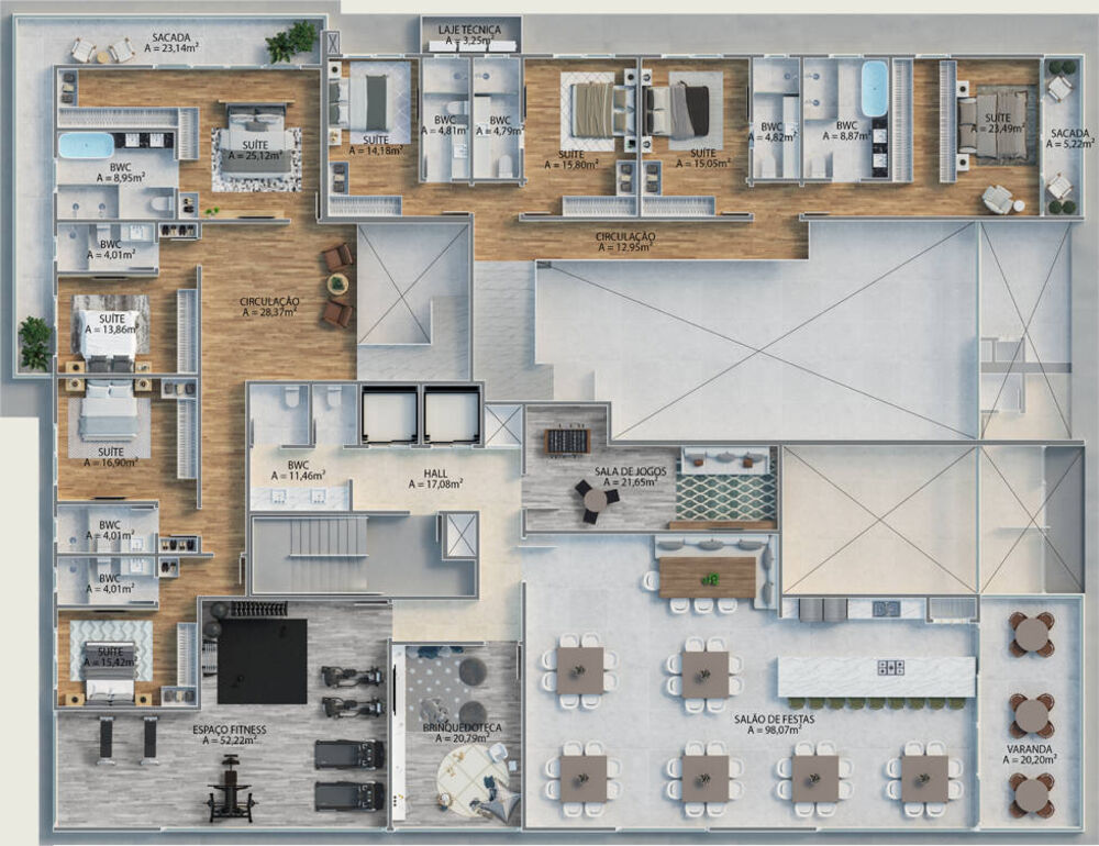 Apartamento, 3 quartos, 219 m² - Foto 1