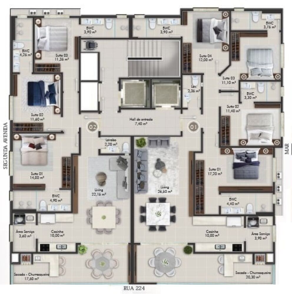 Apartamento, 4 quartos, 151 m² - Foto 4