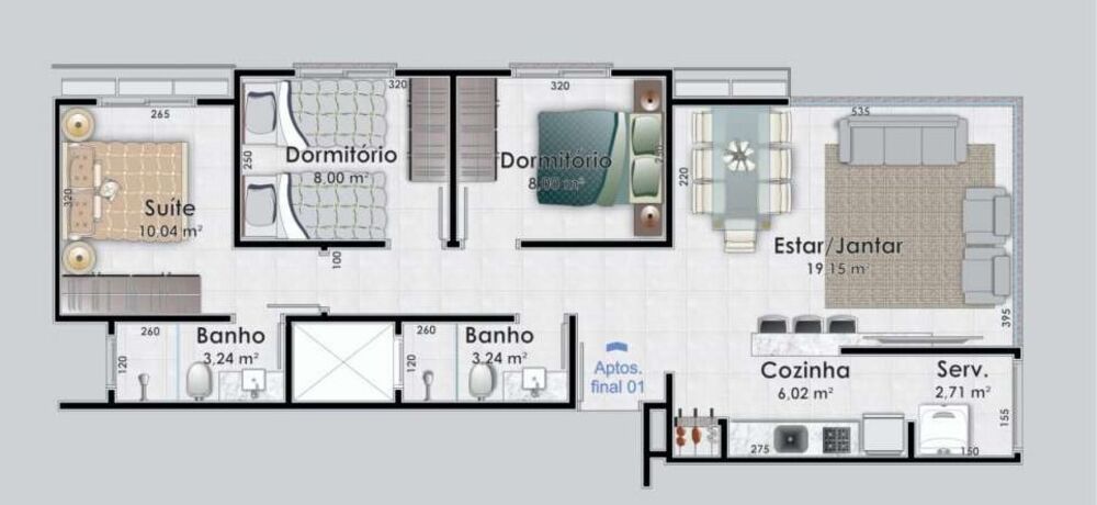 Apartamento, 3 quartos, 171 m² - Foto 3