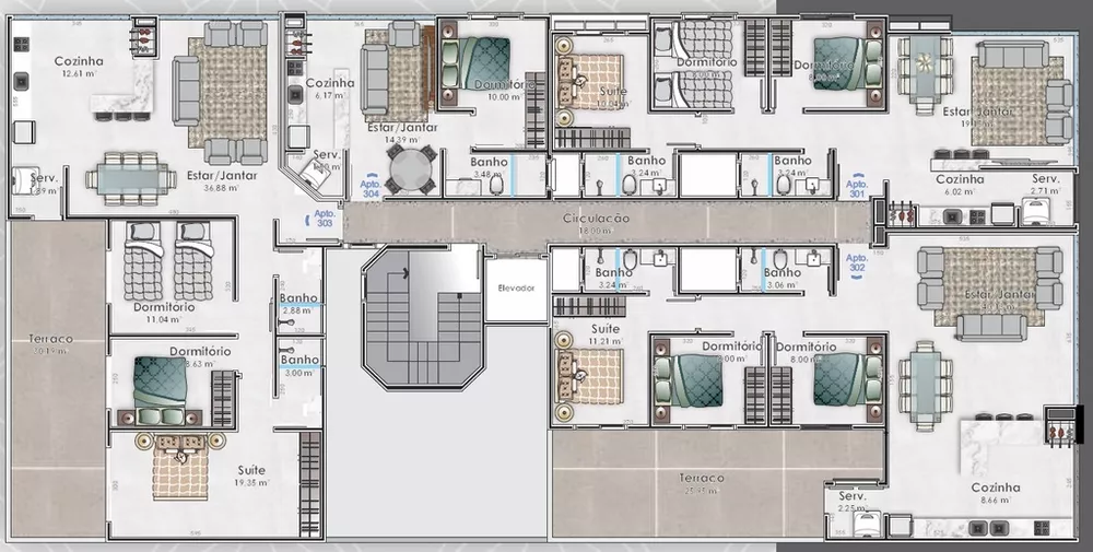 Apartamento, 3 quartos, 171 m² - Foto 8