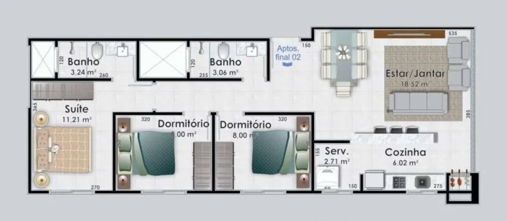 Apartamento, 3 quartos, 171 m² - Foto 15