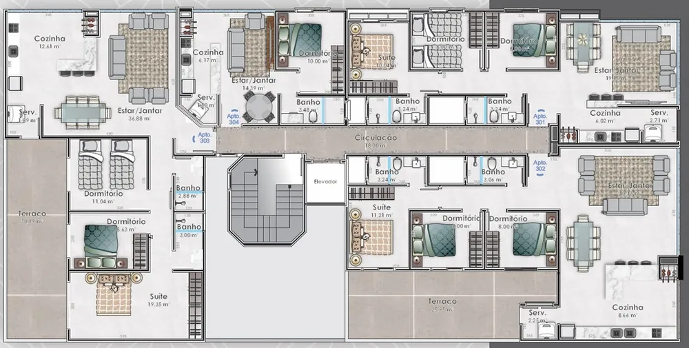 Apartamento, 3 quartos, 171 m² - Foto 11