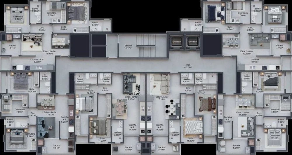 Apartamento, 2 quartos, 70 m² - Foto 1