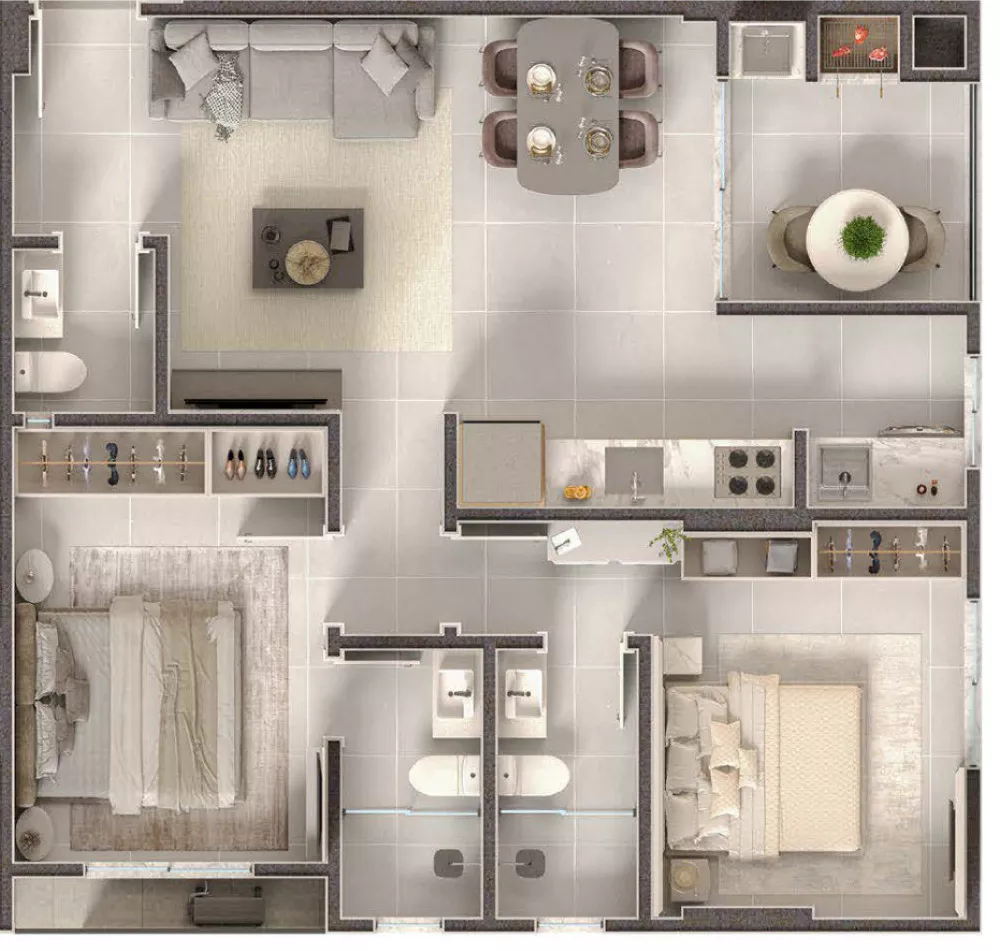 Apartamento, 2 quartos, 70 m² - Foto 4