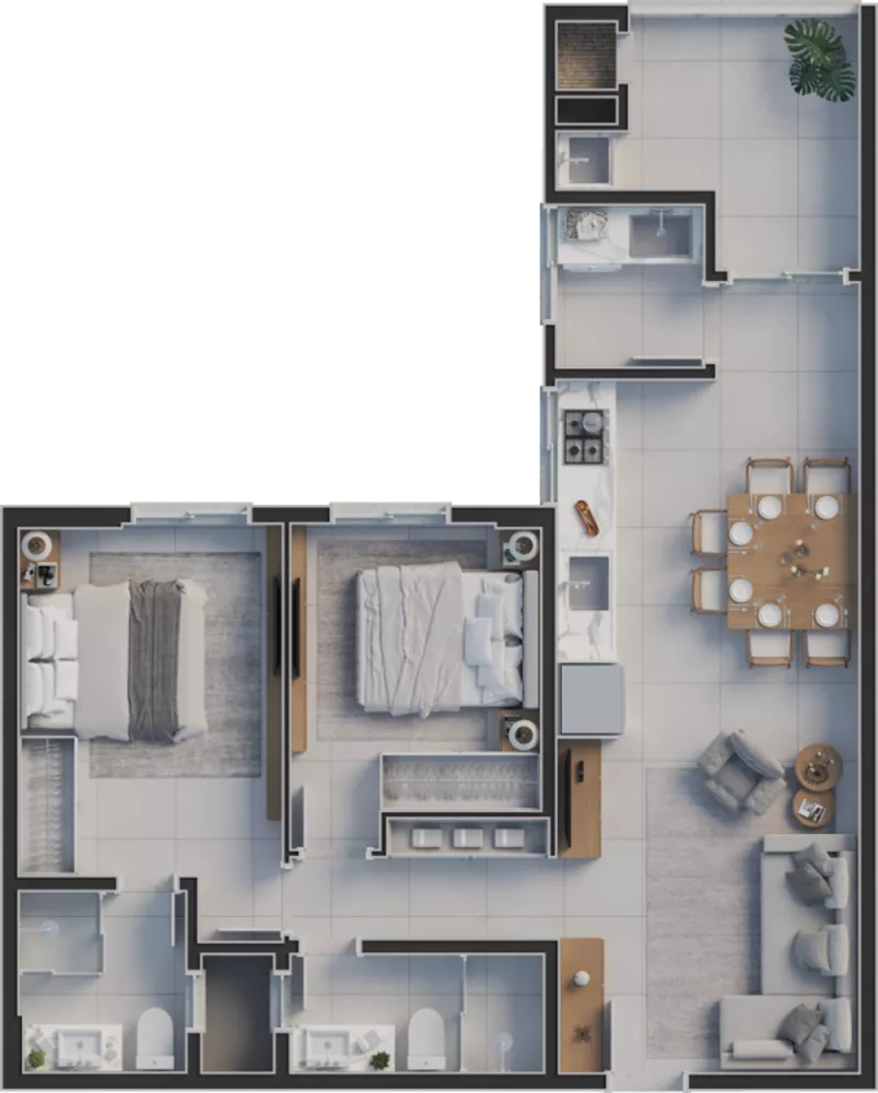 Apartamento, 2 quartos, 56 m² - Foto 11