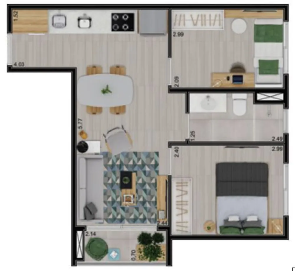 Apartamento, 1 quarto, 24 m² - Foto 6