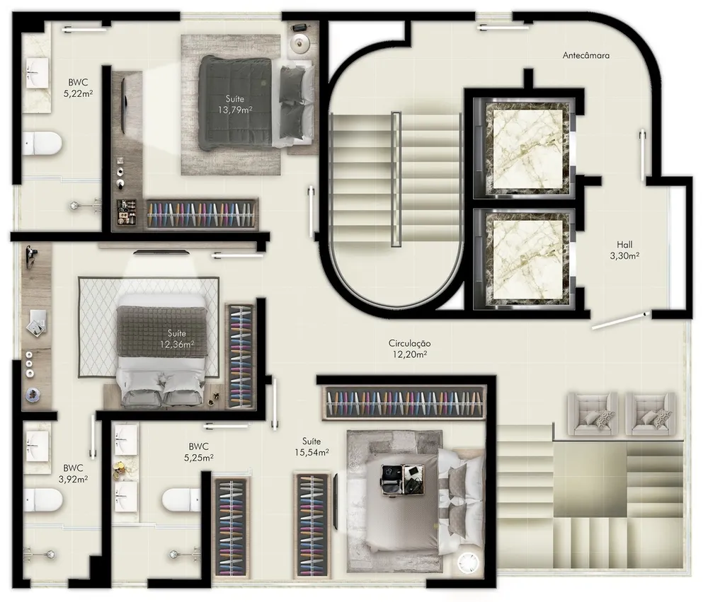 Cobertura, 3 quartos, 210 m² - Foto 12