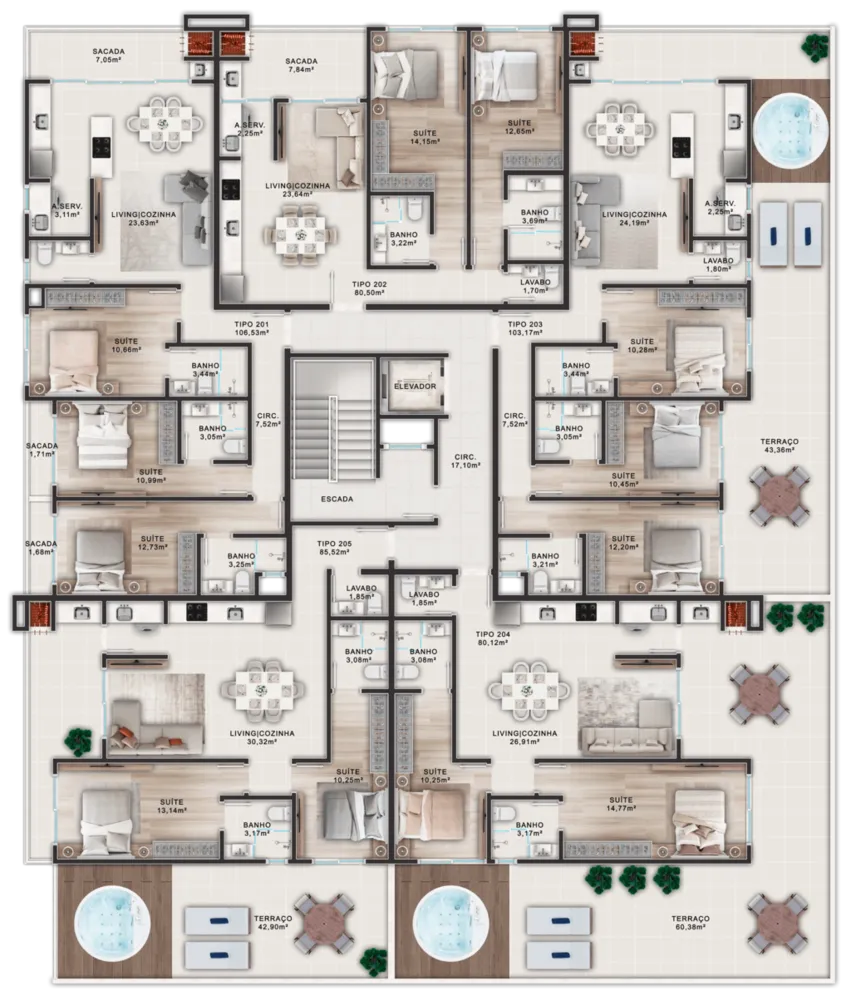 Apartamento, 3 quartos, 103 m² - Foto 8