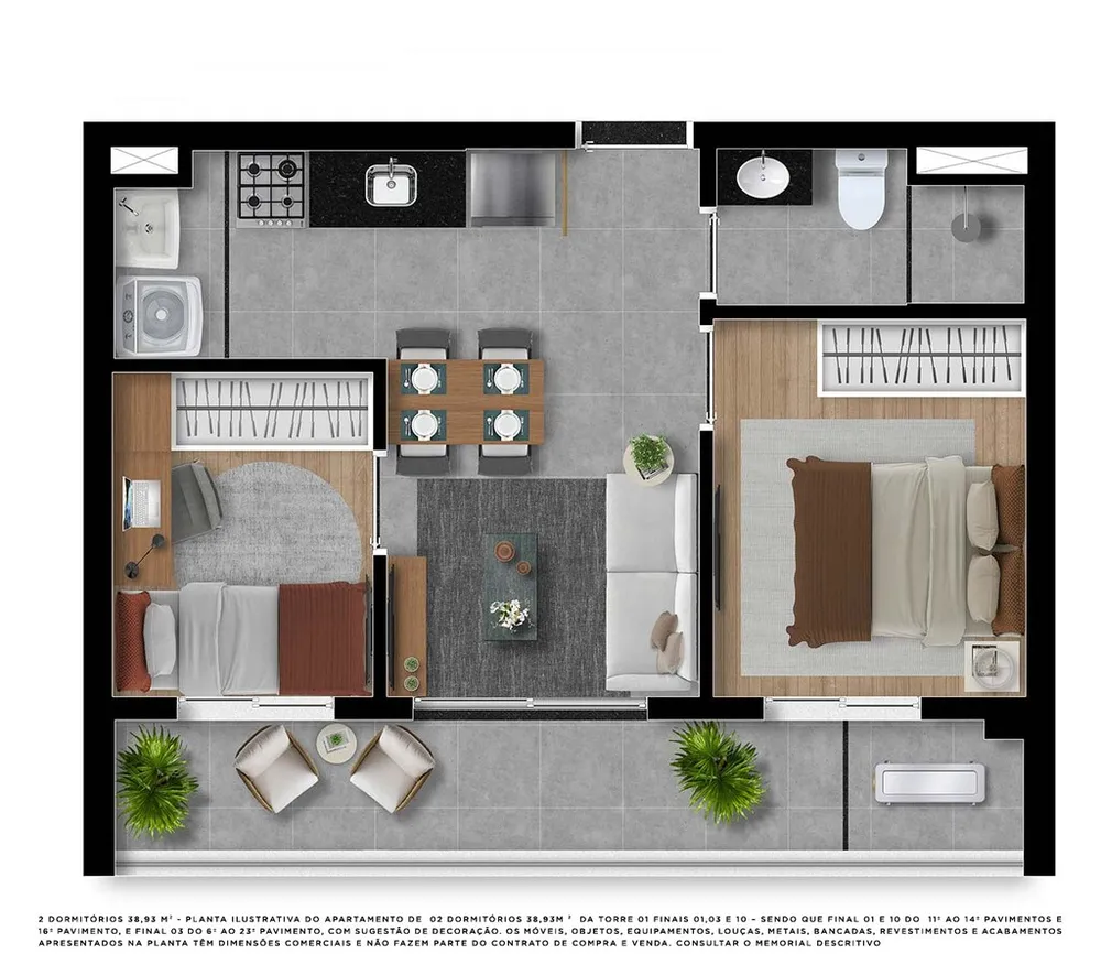 Apartamento, 1 quarto, 36 m² - Foto 12