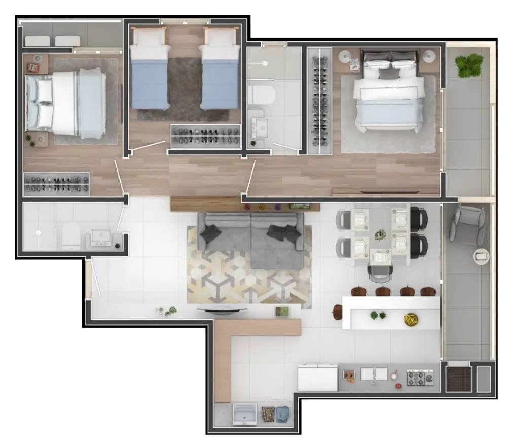 Apartamento, 3 quartos, 144 m² - Foto 2