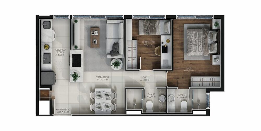 Apartamento, 3 quartos, 93 m² - Foto 1