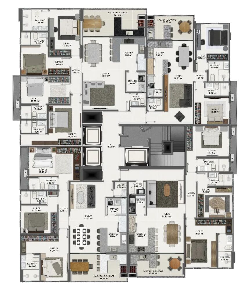 Apartamento, 3 quartos, 94 m² - Foto 2
