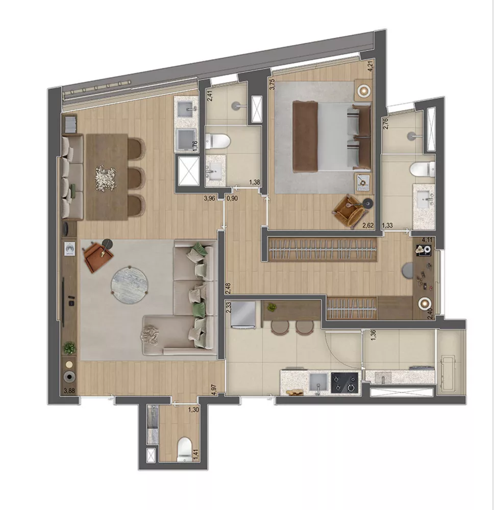 Apartamento, 2 quartos, 90 m² - Foto 4